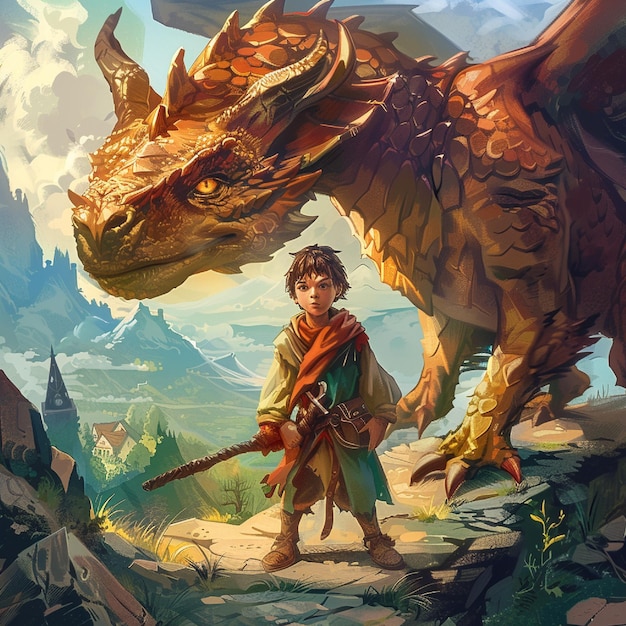 A fantasy adventure game with quests and mythical creatures