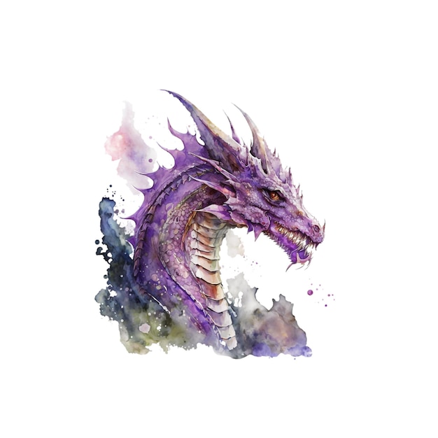 Fantasy_amethyst_dragon_watercolor 64