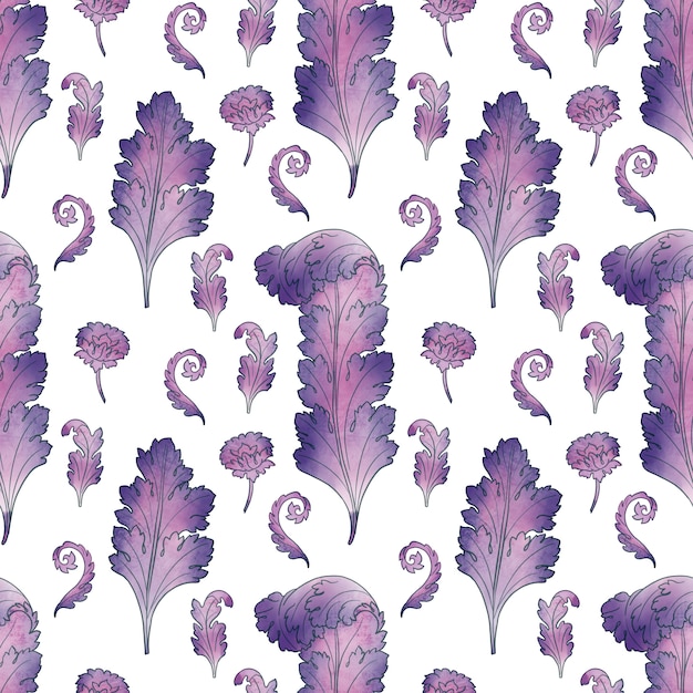 Fantasy background with stylized leaves of acanthus plant