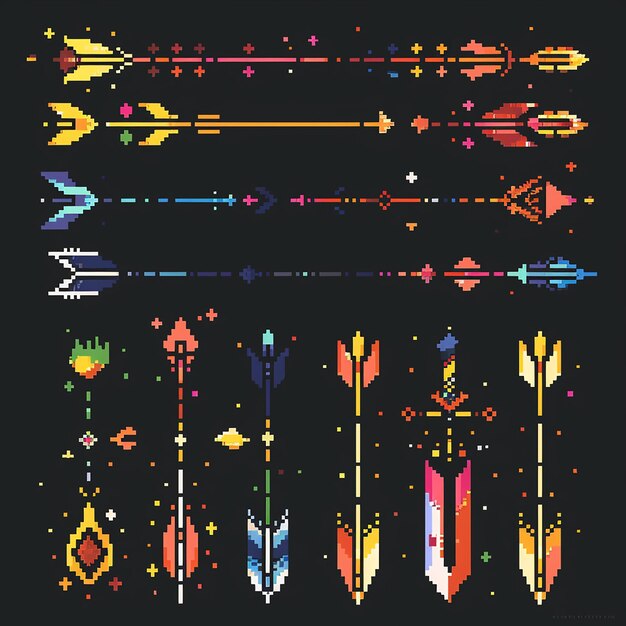 Fantasy Collection of Crystal Ice Weapons and Swords in Futuristic Blue Design for Game and Concept Art