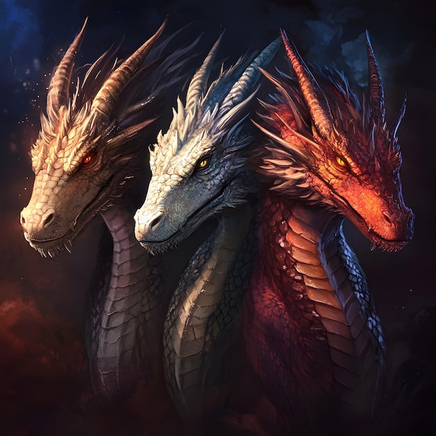 Fantasy dragon Fantasy dragon 3D illustration Fantasy dragon