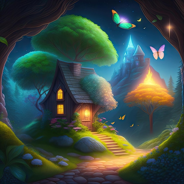 Fantasy fairy tale background