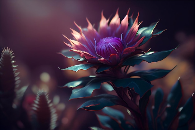 Fantasy flower created withgenerative ai