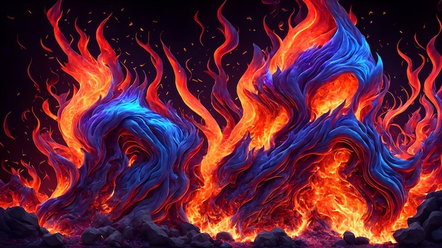 Fantasy Inferno Fantastical colors background shadow 3d wallpaper