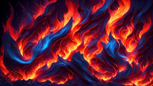 Fantasy Inferno Fantastical colors background shadow 3d wallpaper