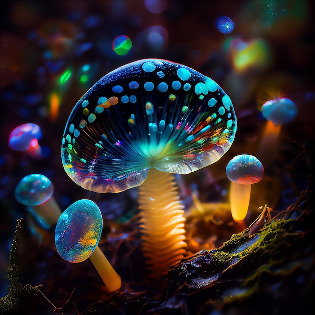 Fantasy magic mushrooms