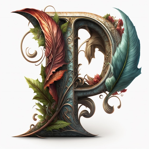 Fantasy Monogram Letter P