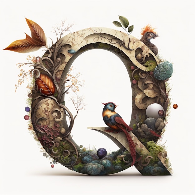 Fantasy Monogram Letter Q