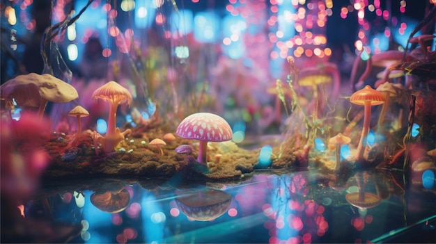 fantasy mushrooms on fairy world