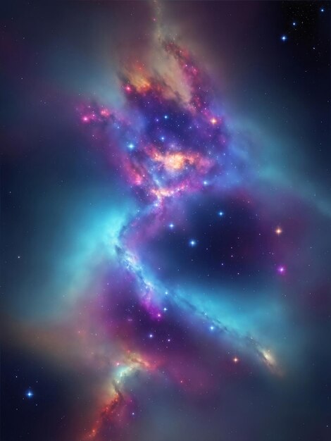 Fantasy nebula in galaxy Generative AI Illustration