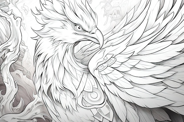 Fantasy Phoenix Illustration for Young Artists