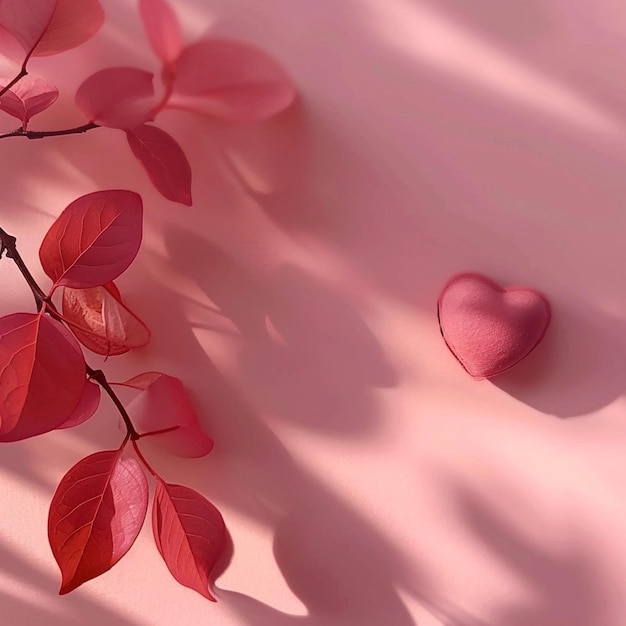 Fantasy romantic dream place Valentines Day advertisement background space for products heart b