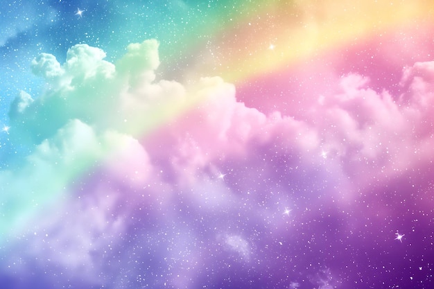 fantasy sky rainbow background