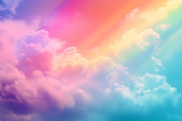 fantasy sky rainbow background