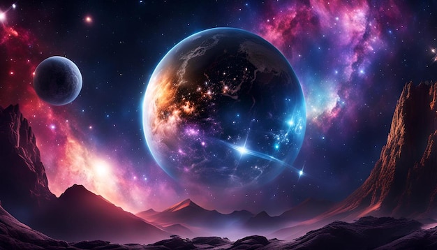 Fantasy style galaxy background