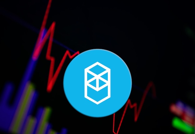 Fantom FTM Cryptocurrency coin growth chart on the exchange chart