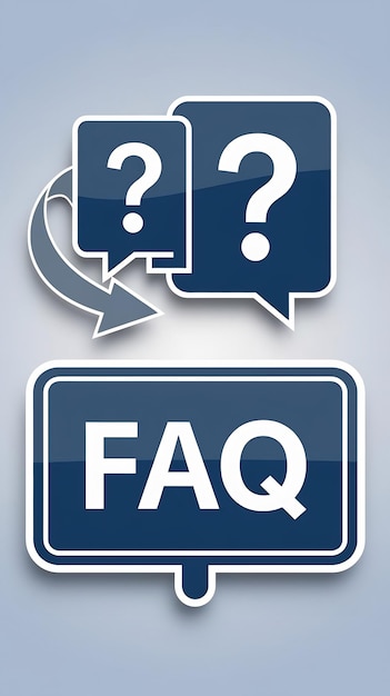 Photo faq vector icon question and answers speech bubble sign