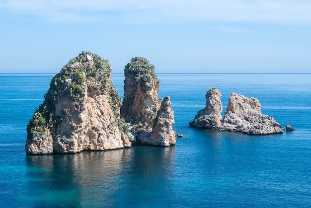 Faraglioni and Tonnara at Scopello, Sicily, Italy