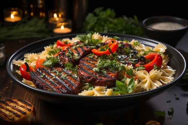 Farfalle Pasta Salad with Grilled Vegetables