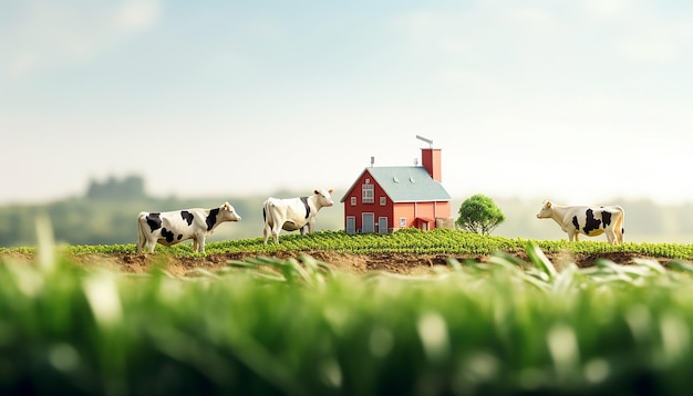 Farm agriculture concept with minimal objects Natural colors minimalist