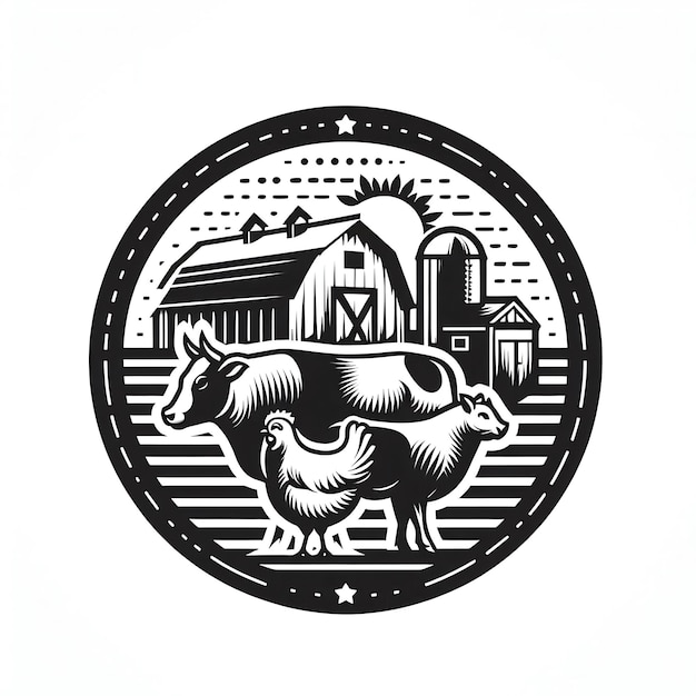 Farm animals graphic symbol