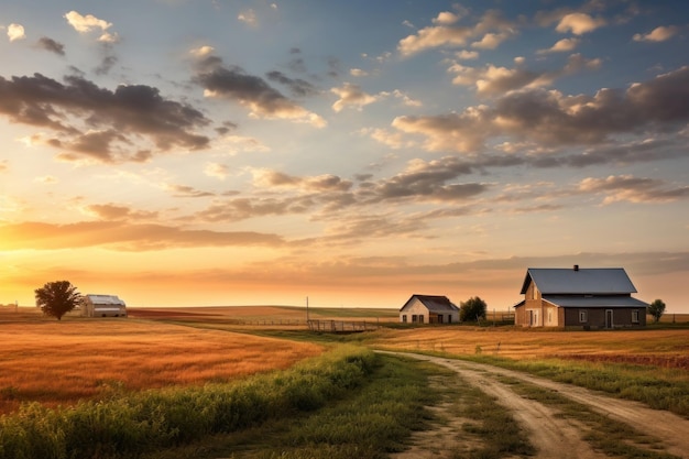 Farm architecture landscape outdoors