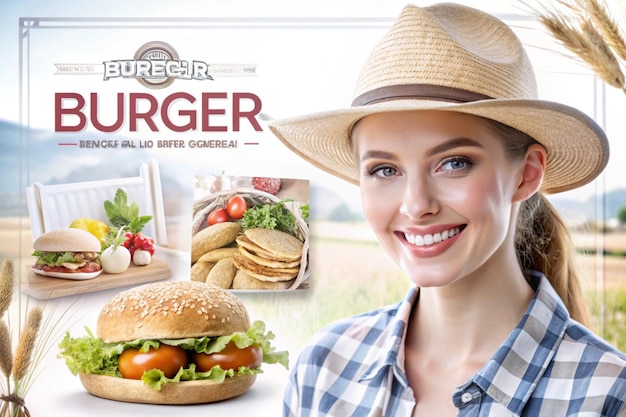 Farm Fresh Food Poster Design with Packaging and Label Concepts