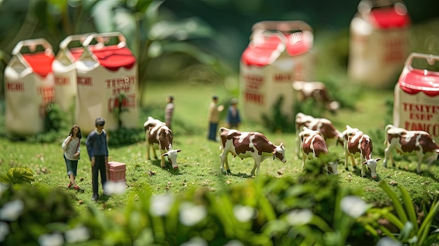 Photo a farm with a man and cows in front of a sign that says time of time