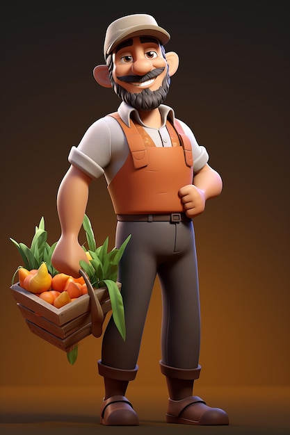 farmer 3d character