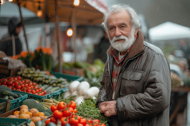 farmer at the farmers market