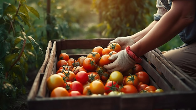 Farmers are harvesting fruit generative ai