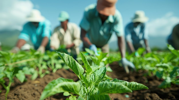 Farmers Engaged in Agricultural Activities