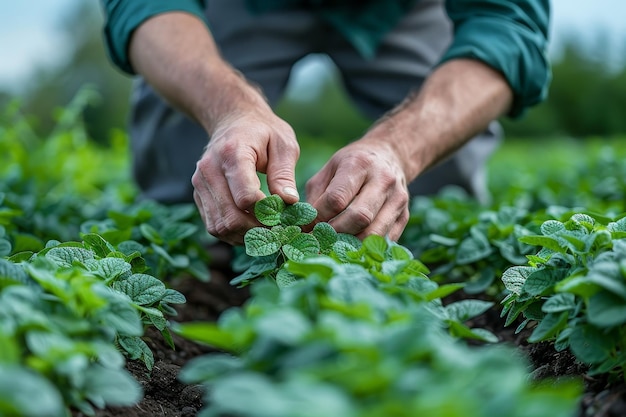 Photo farmers exhibit sustainable crop management at an organic farming field day