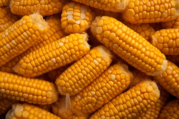 A farmers hands inspecting the quality of ripe corn