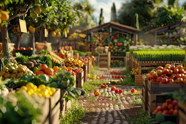 Farmers markets and organic farming for sustainable agriculture and local food production