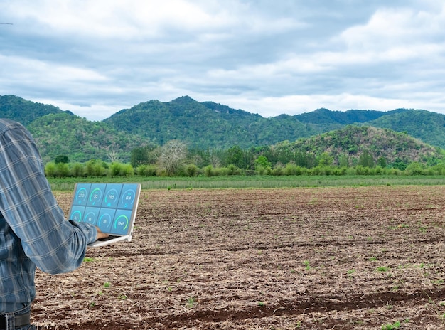 Farmers use computers to prepare soil for planting