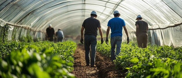 Farmers Working in a Greenhouse Sustainable Agriculture in Action