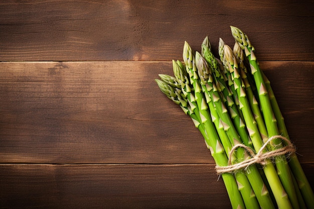 FarmFresh Asparagus on a Wooden Table