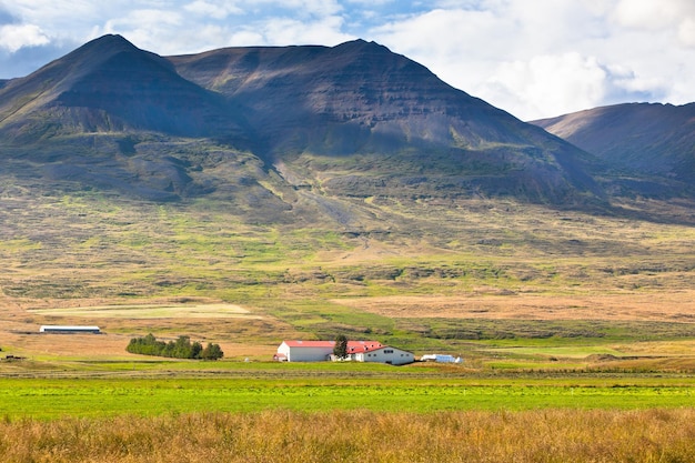 Farmhouse in Mountains of Iceland