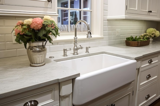 Farmhouse Sink and Kitchen Decor Interior Design