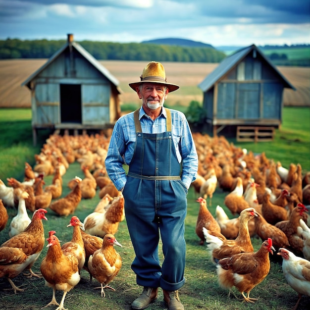 Farming focused on chickens and hens