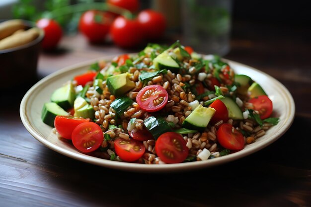 Farro Salad Healthy Lunch Recipe