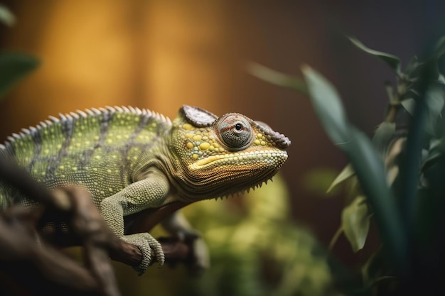 Fascinating Chameleon with Vibrant Colors and Patterns