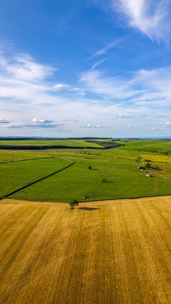 Fascinating landscape view footage taken with a drone