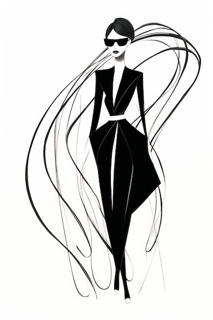 Fashion Doodle Simple HandDrawn Lines AI Generated