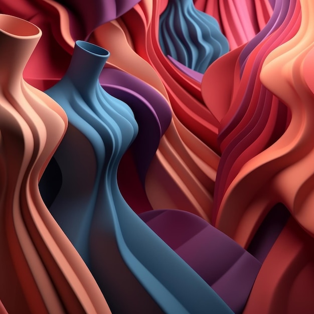 Fashion and Fabric Theme 3D Abstract Background