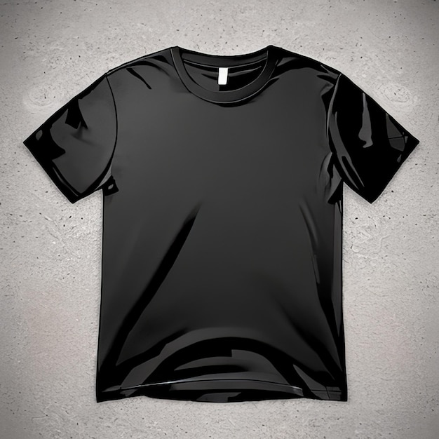 Fashion mockup black tshirt blank