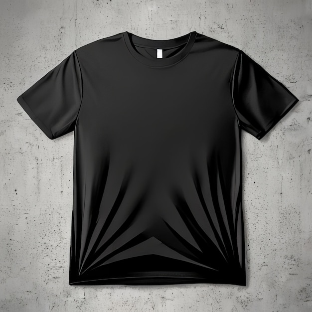 Fashion mockup black tshirt blank