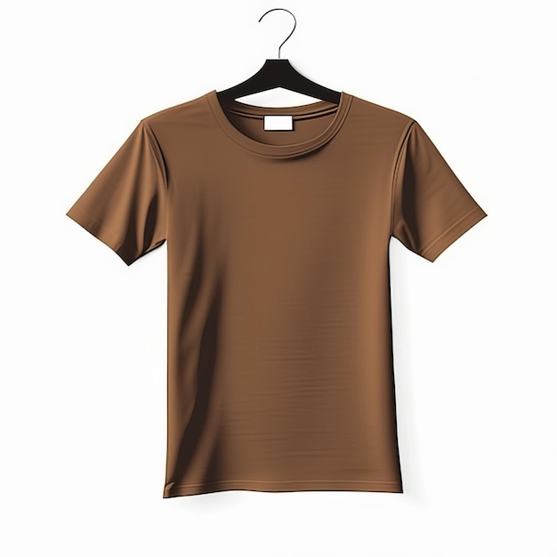 Fashion mockup brown tshirt blank