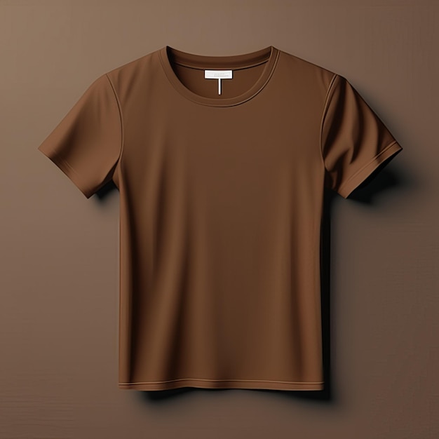 Fashion mockup brown tshirt blank